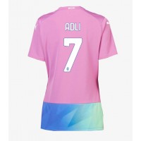 Camisa de time de futebol AC Milan Yacine Adli #7 Replicas 3º Equipamento Feminina 2023-24 Manga Curta